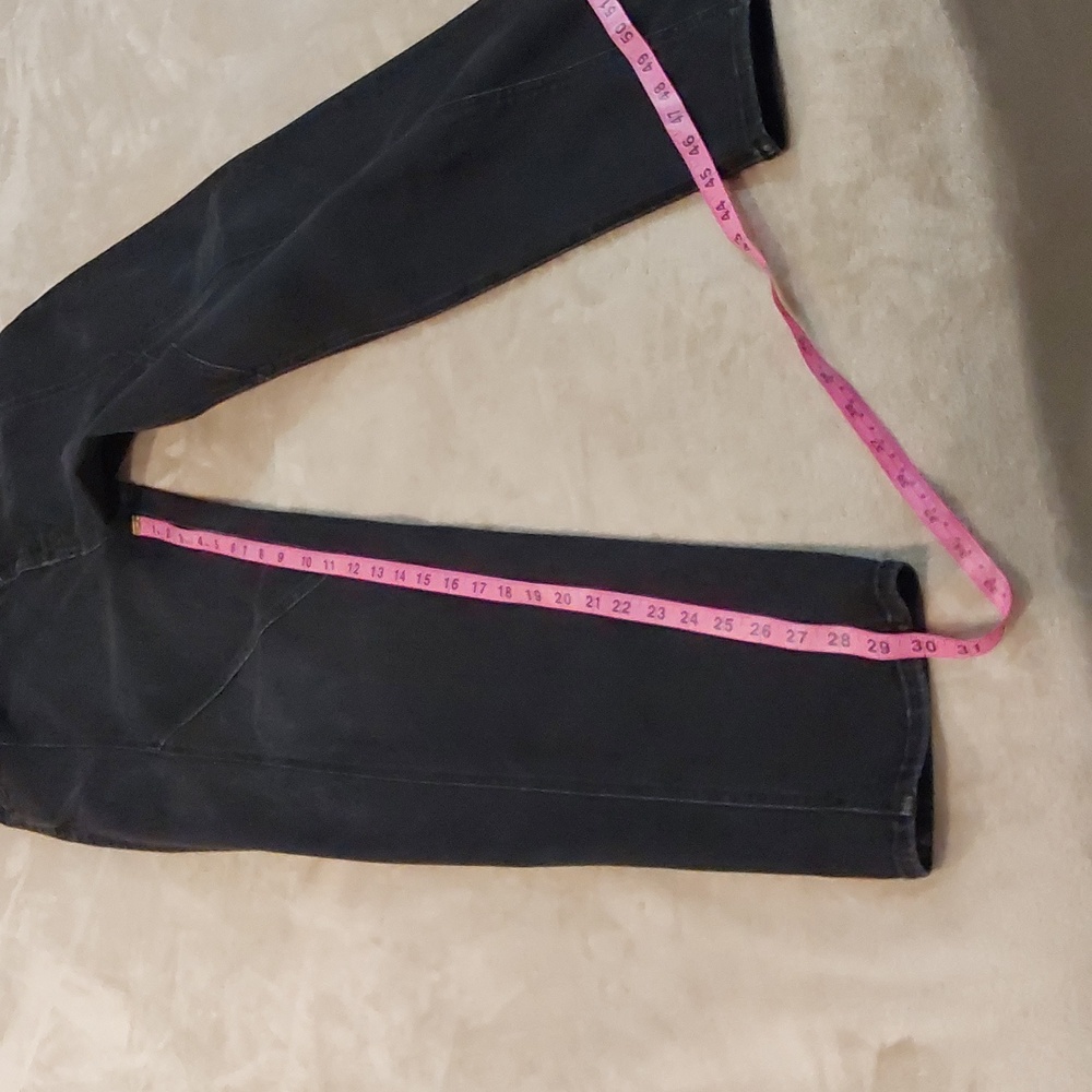 Mother High Waisted Pointy Study Nerdy jeans in black denim. Womens Size 33 - Picture 3 of 14